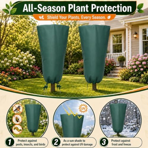 Plant Freeze Protection Covers for Winter Plants Gardens Frost, Sun, Pests