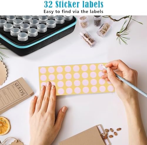 30 Slots Seed Storage Organizer with 20 Seed Envelopes