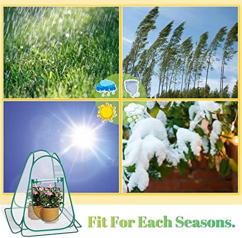 Pop Up Greenhouse Cover, Mini Greenhouse PVC Gardening Plant 3-Pack, Portable Small Green House for Indoor Outdoor, Sunshine Room Backyard Flow