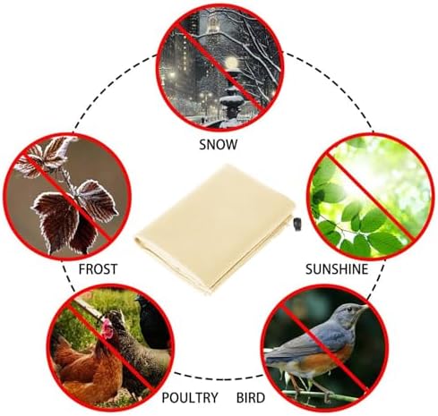 Homimp Frost Protection for Plants,Plant Covers Warm Plant Protection Cover Bags for Winter Frost Cold Weather Shrubs & Trees Jacket Covers,Yellow, 31.5" W x 47.3" H(8 PCS)