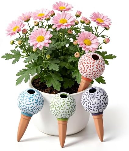 4-Pack Terracotta self-Watering Stakes for Indoor Plants