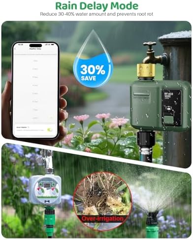 WiFi Water Timer for Garden Hose, 3 Pc Smart Sprinkler Controller