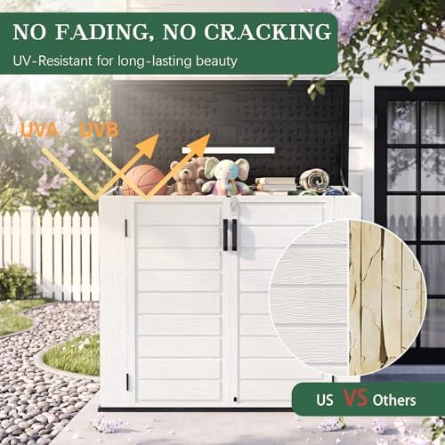 Outdoor Storage Shed Resin Waterproof Storage Cabinet for Patio Garden