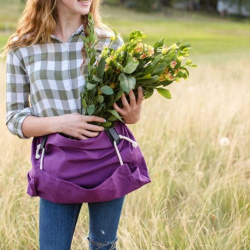 Roo Gardening Apron with Pockets for Women & Men - Canvas Garden Apron with Harvesting Pouch, Water-Resistant, Washable