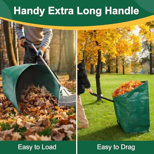 72 Gallon Lawn Leaf Bags, Yard Waste Bags, Leaf Collector, 2 Pack
