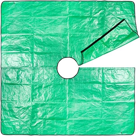 Landscape Tarp for Trimming, 78.7"x78.7" Pruning Garden Tarp with 12'' Hole