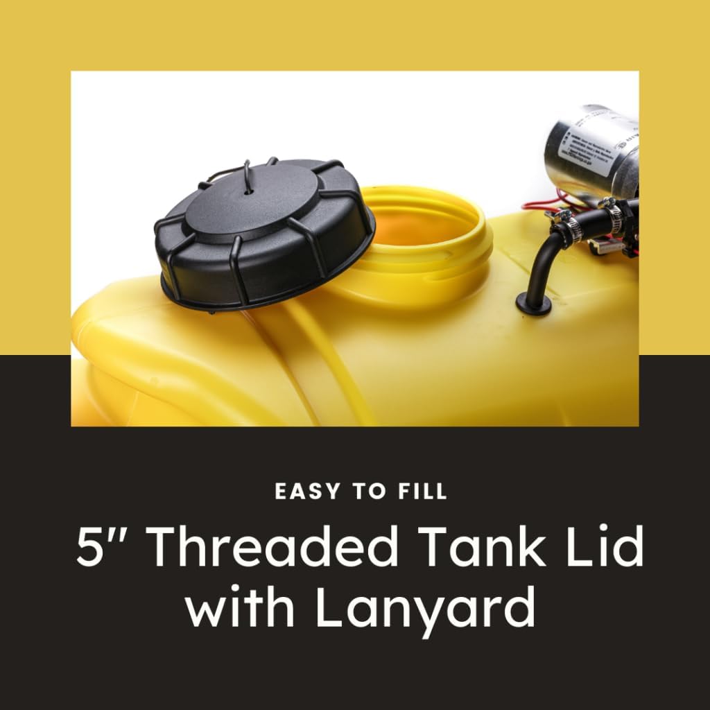 25 Gallon Silver Spot Sprayer – 2.2 GPM SHFLO 12V Pump, Economy Handgun with Adjustable Nozzle, 15’ Hose – Lawn & Garden ATV/UTV Sprayer for Weed & Pest Control