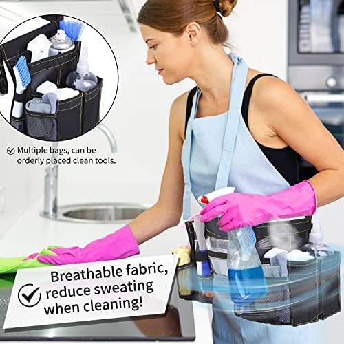 Cleaning Belt,Tool Pouch Waist Apron with Pockets Cleaning Supplies