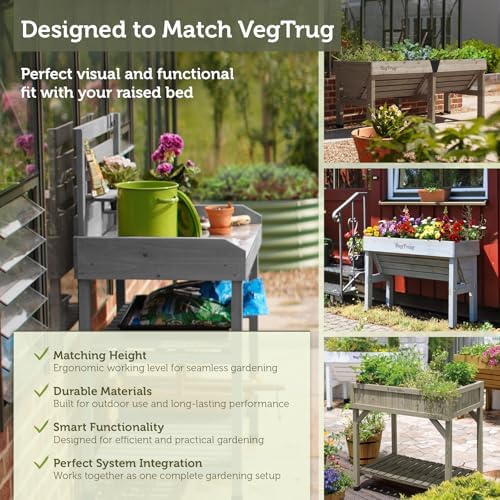 VegTrug® Potting Table, Grey Wash