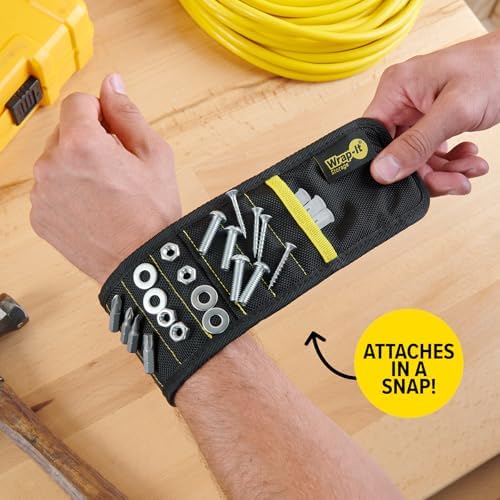 MagSnap Magnetic Wristband by Wrap-It Storage - Red