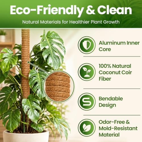 63'' Moss Pole Monstera Plant Support for Climbing Indoor Plants
