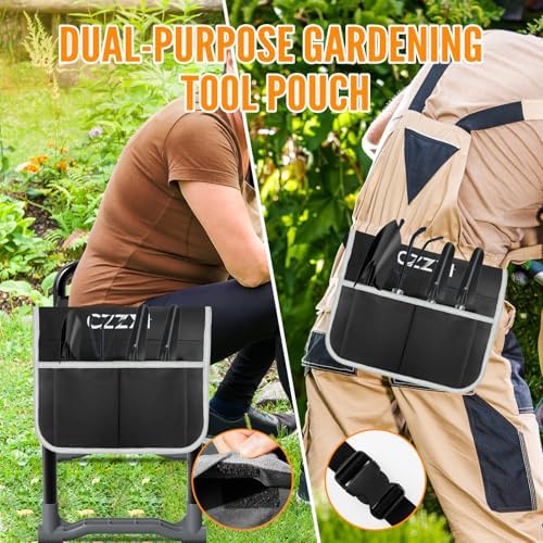 Garden Kneeler and Seat, Wider and Thicker Kneeling Pad