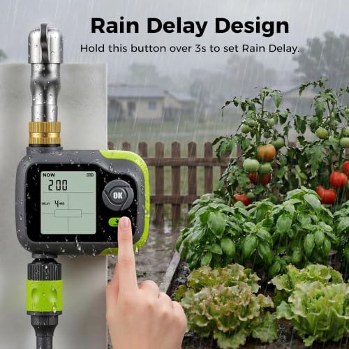 Sprinkler Timer, 3/4" Programmable Watering Timer with Rain Delay