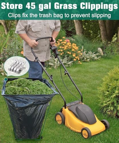 Outdoor Garden Trash Bag Holder Stand, Lawn Leaf Bag Holder, Green