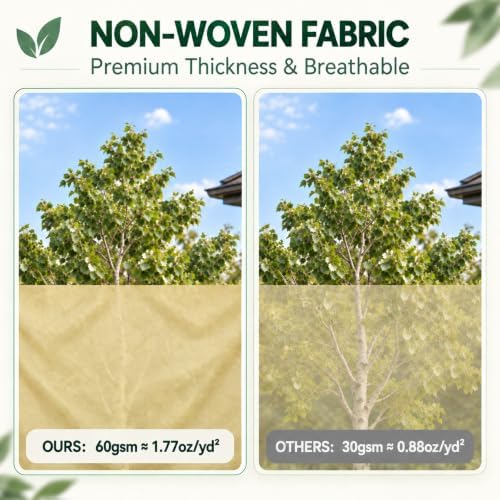 Plant Covers Freeze Protection, 2PCS 47.3''x71'' Tree Covers for Winter