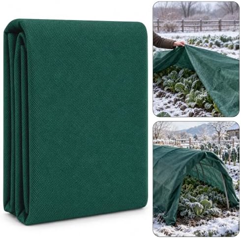 19.6x9.8 Ft Plant Covers Freeze Protection, Warm Winter Frost Cloth Blanket