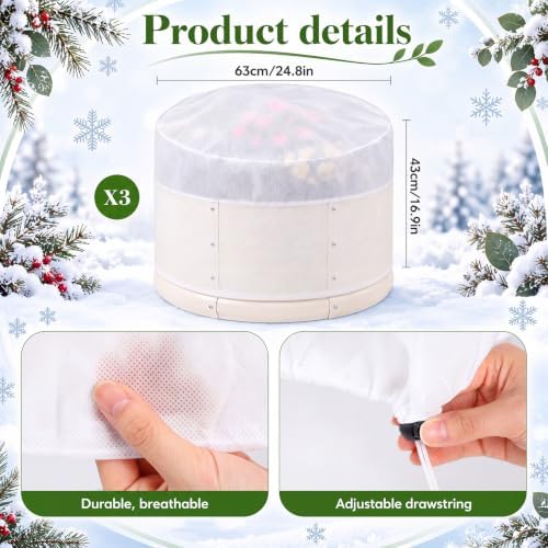 3 Pack Frost Cloth Freeze Protection Raised Garden Bed Plant Cover