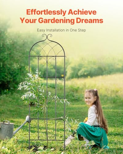 VEVOR Garden Trellis for Climbing Plants, Rose Trellis Cucumbers Support