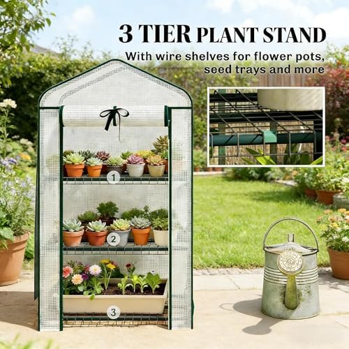 Portable Garden Mini Greenhouse for Outdoors, Pop Up Grow Tent