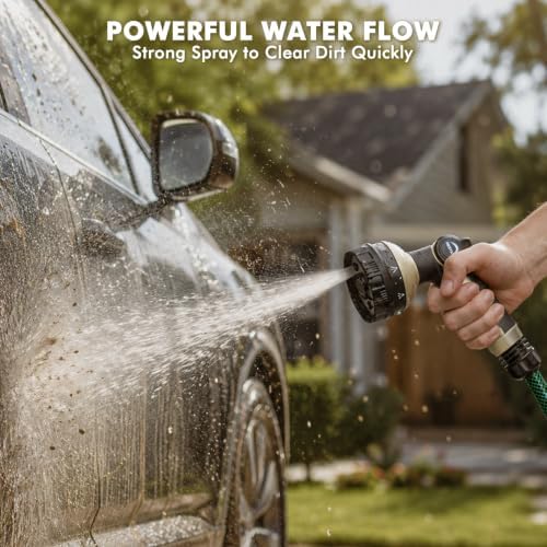 RESTMO Metal Garden Hose Nozzle Heavy Duty, Water Hose Nozzle for Outdoor