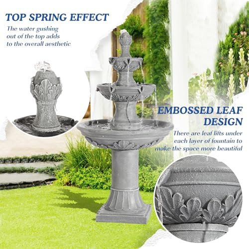 48.4" H Italian Outdoor Water Fountains, Fountains and Waterfalls