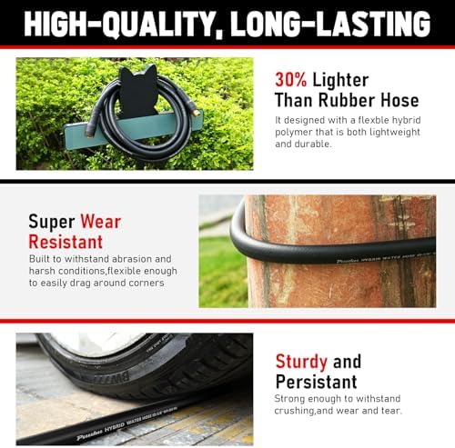 Garden Hose 50 ft x 5/8", NON-EXPANDABLE Heavy Duty Premium Flexible Hose