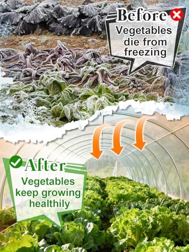 12 x 25 ft Greenhouse Cover Plastic Sheeting for Outdoor Plants