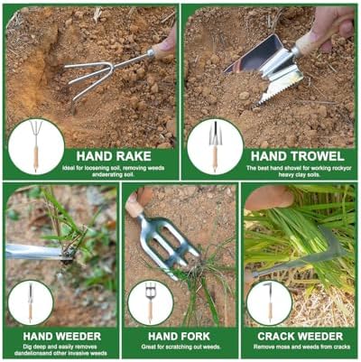 9-Piece Premium Gardening Tool Set for Women - Heavy Duty Stainless Steel Rust-Proof Tools with Fashion Storage Tote | Perfect Gardening Gifts for Mom, Mother's Day, Birthday & Outdoor (Green)