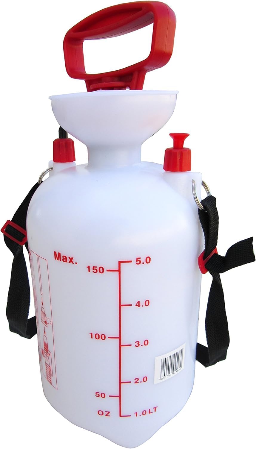 TABOR TOOLS 1.3 Gallon sparayer for Lawn and Garden. Pump Pressure with Pressure Relief Valve, Adjustable Shoulder Strap, and Adjustable Wand Nozzle. N50A