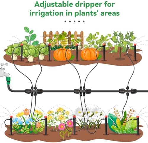 100pcs Drip Irrigation Emitters for 1/4" Drip Tubing