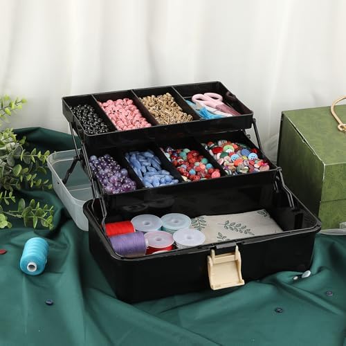 BTSKY 3-Layer Plastic Dividing Storage Box Craft Organizer and Storage