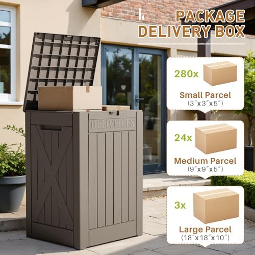 Devoko 48 Gallon Package Delivery Box Outdoor Secure Lockable
