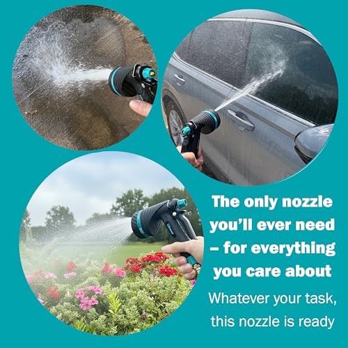 Gilmour Heavy Duty Rear Control Garden Hose Nozzle with Swivel Connect