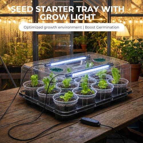 4 Inch Seed Starter Trays 2 Pack, 12-Cell