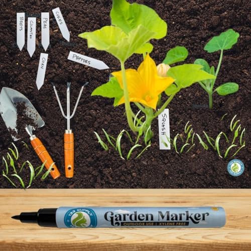 Garden Marker Pen (6 Pack) | Weather & UV Fade Resistant Black Permanent Markers for Plant Labels, Nursery Tags, Garden Tools, and Outdoor Use
