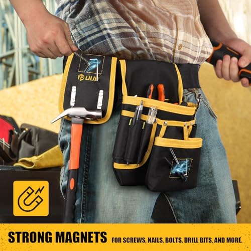 Magnetic Tool Belt for Men, 26 Pockets Heavy Duty Nail Tool Pouch Dad Gift