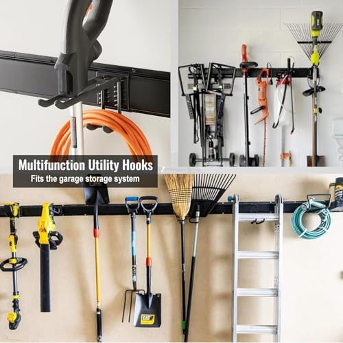 Aking Ace Wall Mount Tool Storage Rack, Adjustable Garden Tool Organzier