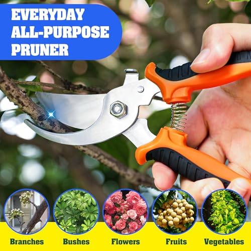 4 Pack Garden Pruning Shears Scissors Clippers Stainless Steel