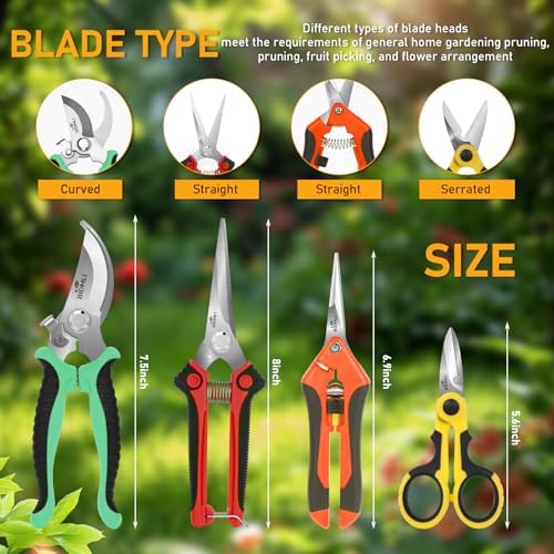 4-Pack Multifunctional Garden Scissors Set