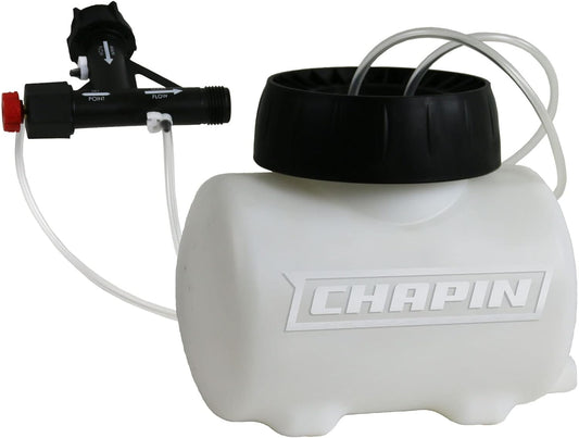 Chapin 4720 2-Gallon HydroFeed in-Line Fertilizing Injection System for Sprinklers and Direct Hose Use, 1-Pack, Translucent White