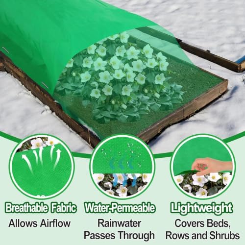 2.0 oz/yd² Plant Covers Freeze Protection, 10 x 20 ft, Green