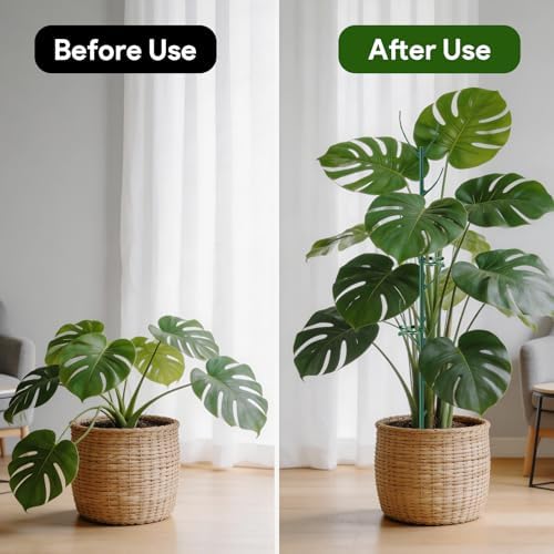 6 Pack Monstera Plant Support for Indoor & Outdoor Plants with Clips & Ties