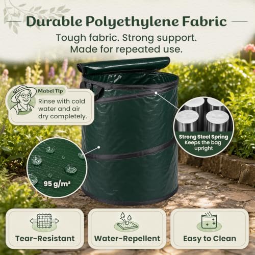 Mabel's Gardening 30-Gallon Pop Up Garden Bag ZIPTOP, 2-Pack, with Lid
