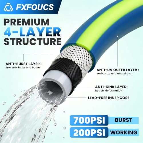 Garden Hose 10ft x 5/8", Heavy Duty Water Hose, Kink Resistant