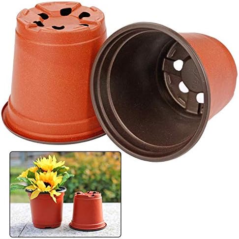 Nursery Pot, 75 Pcs 4 Inches Plastic Nursery Seed Starting Pots