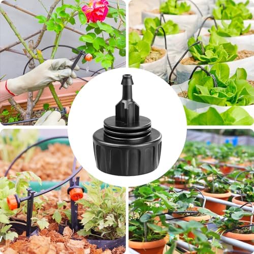 3/4 Inch Female Pipe Thread to 1/4 Inch Drip Irrigation Tubing Adapter: 6 Pieces 1/4 In. Barbed Drip Line x 3/4 In. Faucet PVC Adapter Connect 3/4" FHT Faucet