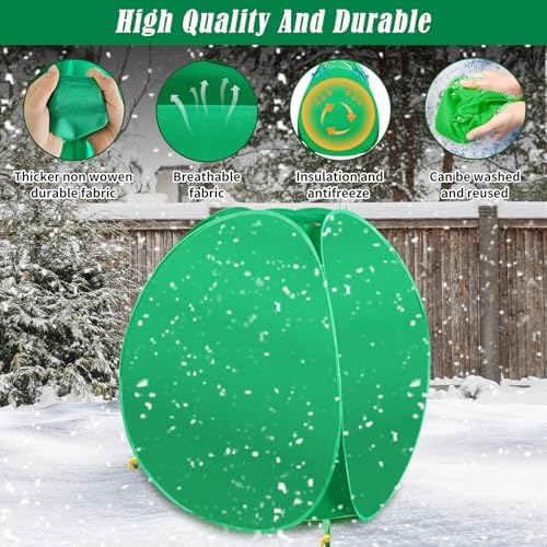 2 Pack Pop Up Winter Shrub Cover, Plant Cover Freeze Frost Protection Tent