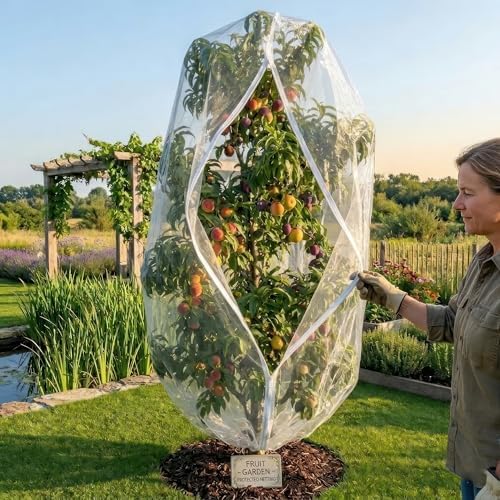 Fruit Tree Protection Bags 8.5x8.5 FT | Pack of 1 Garden & Insect Netting