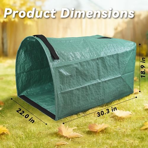 Reusable Leaf Bags 53 Gallon 2 Pack with Wide Opening