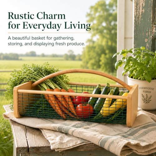 Large Garden Harvest Basket for Vegetables